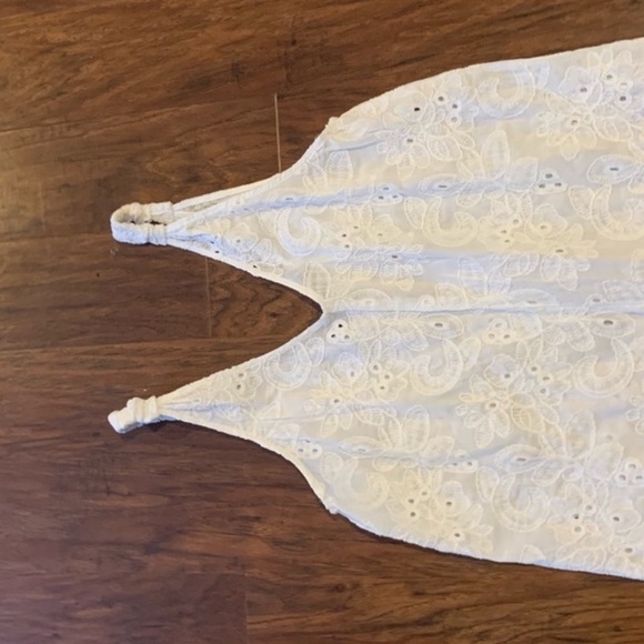 Zara The Grace Embroidered Eyelet Jumpsuit Size Small - Picture 5 of 6